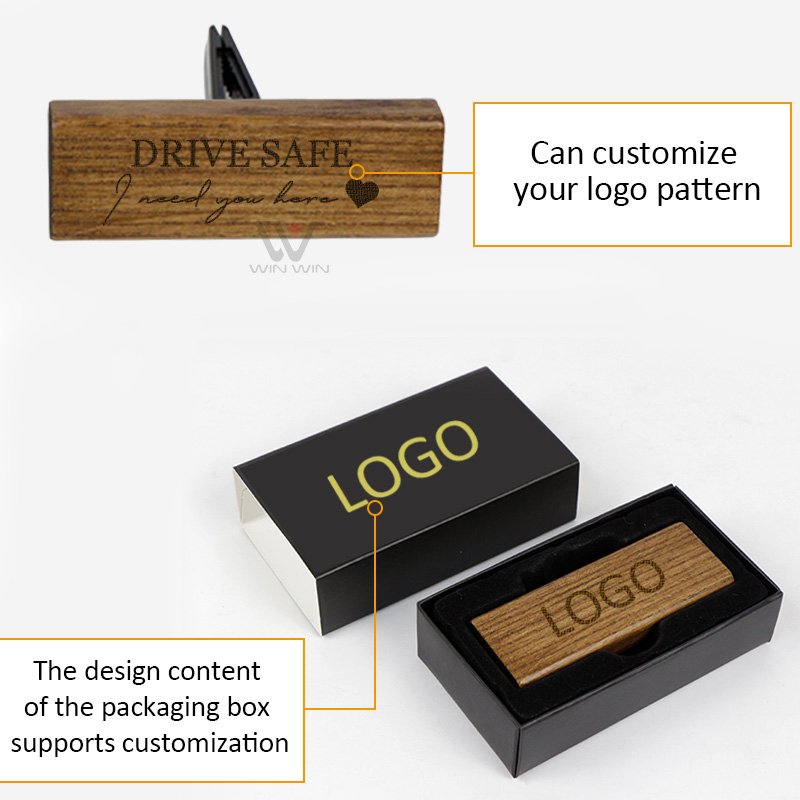 New Arrival Wood Car Vent Aromatherapy Solid Incense Stick for Vehicles Car Air Freshener Diffuser Vent Clip