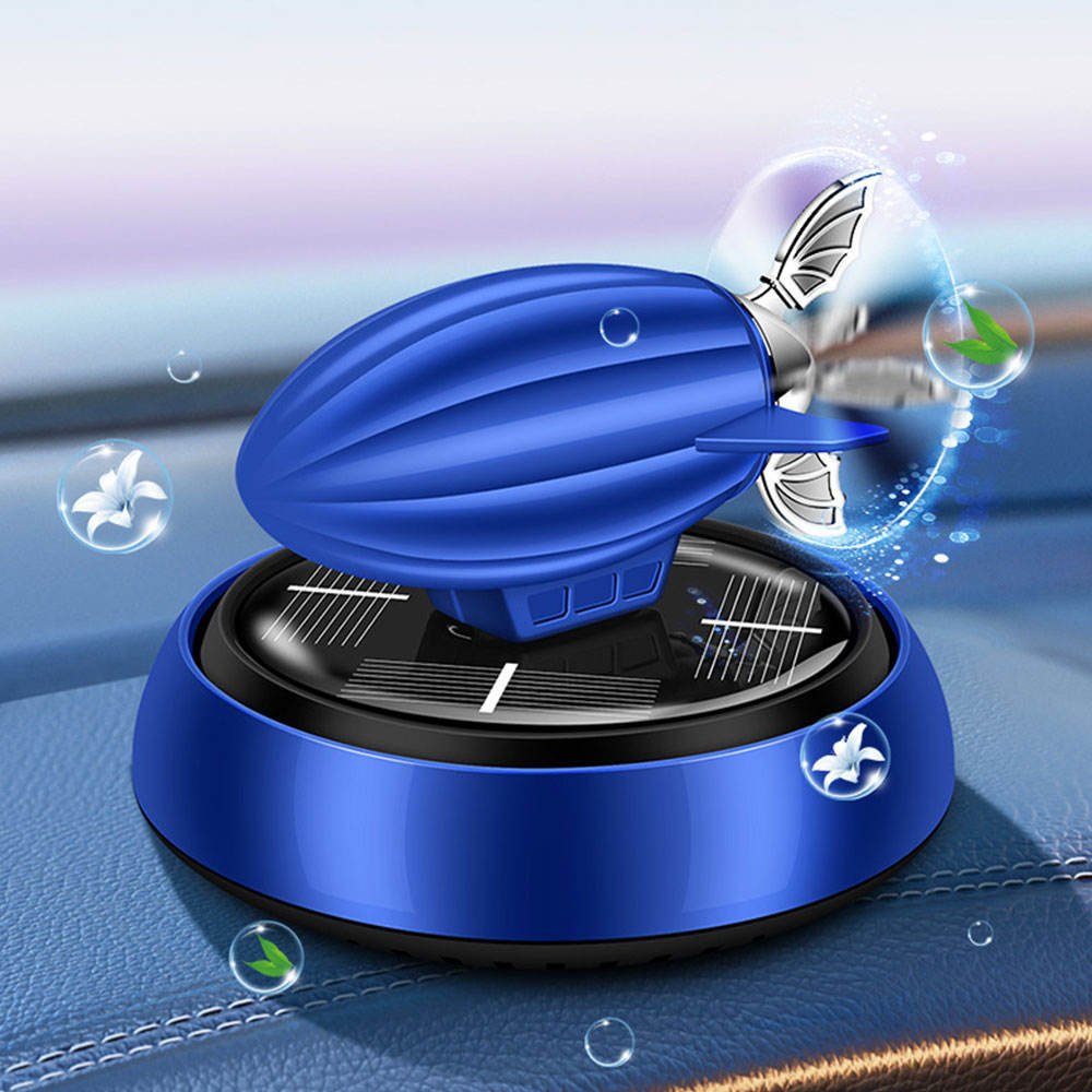 Luxury solar car air freshener Accessories Decoration and Rocket Design Rotating Aromatherapy Car Air Freshener