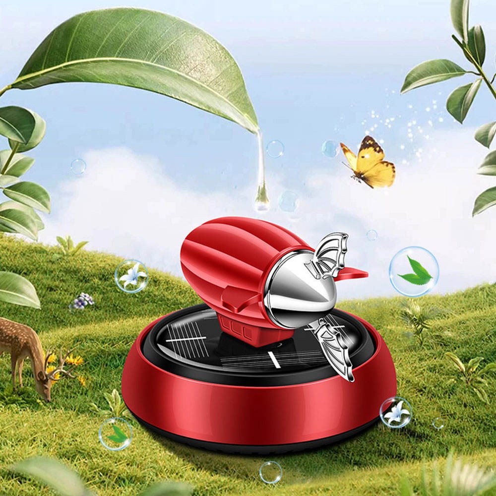 Luxury solar car air freshener Accessories Decoration and Rocket Design Rotating Aromatherapy Car Air Freshener