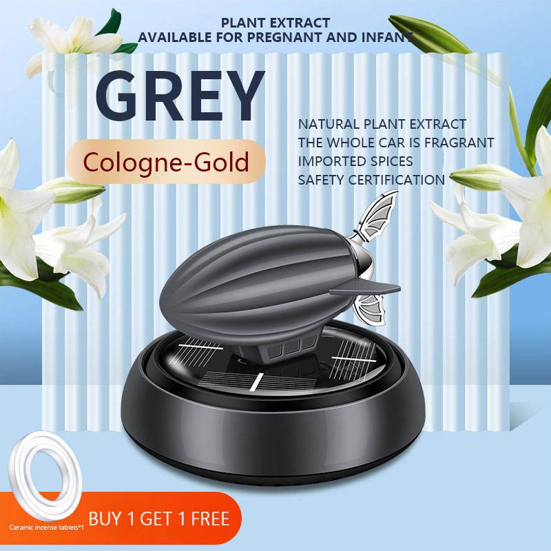 Luxury solar car air freshener Accessories Decoration and Rocket Design Rotating Aromatherapy Car Air Freshener