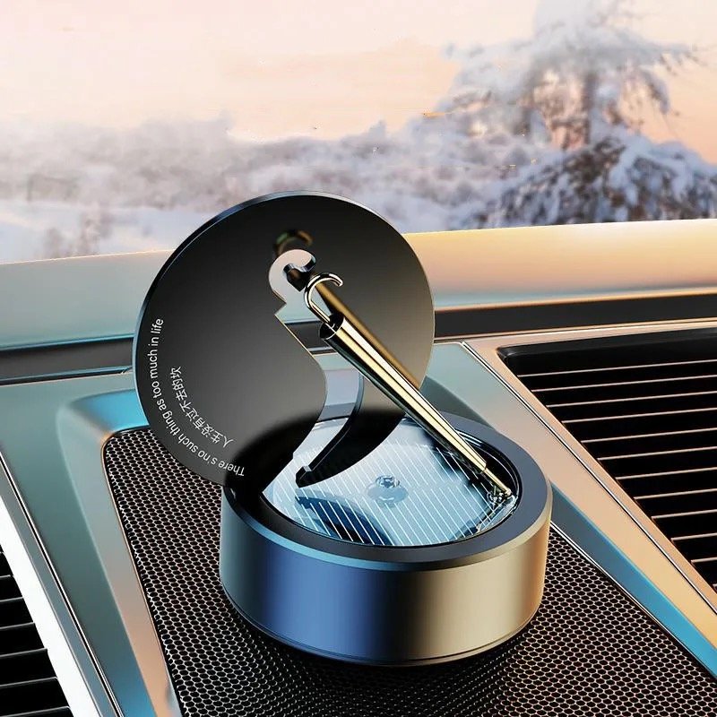 Small Golden Umbrella Solar Car Aromatherapy Car Rotating Perfume Car Interior Decoration Fragrance