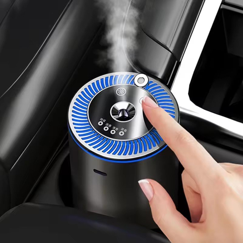 Intelligent star light Long-Lasting led car mist diffuser Machine Car Ornaments Aroma humidifier for car