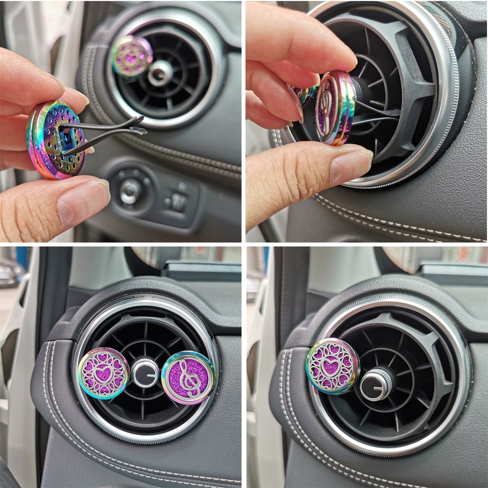 Christmas Design Aromatherapy Perfume Essential Oil Locket Car Diffuser Air Freshener Vent Clip