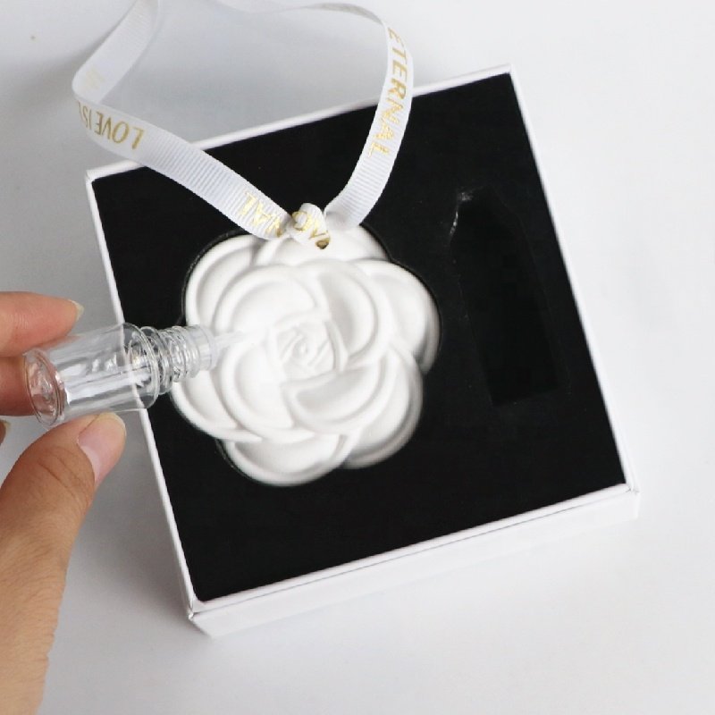 FinRu Car Decoration Air Freshener Scented Ceramic Stone Home Hanging Fragrance Aroma Plaster Fragrance Essential Oil Diffuser