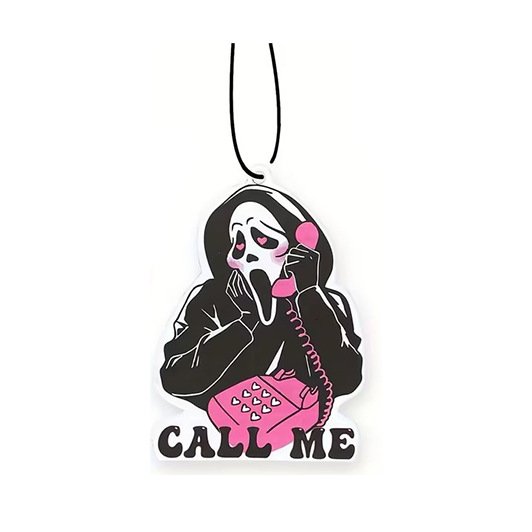 Halloween logo strong perfume custom horrible designs car hanging paper custom car air freshener