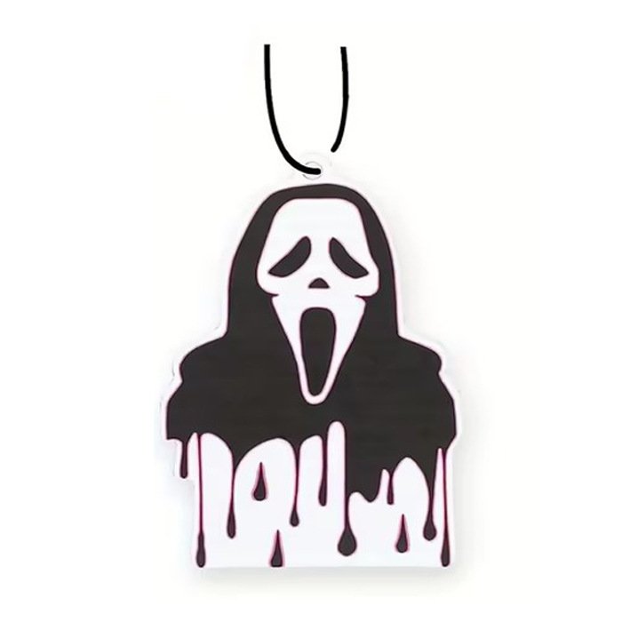 Halloween logo strong perfume custom horrible designs car hanging paper custom car air freshener