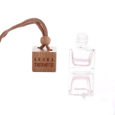 Square bottle for car fragrance pendant air freshener empty perfume glass bottle hanging diffuser fancy perfume