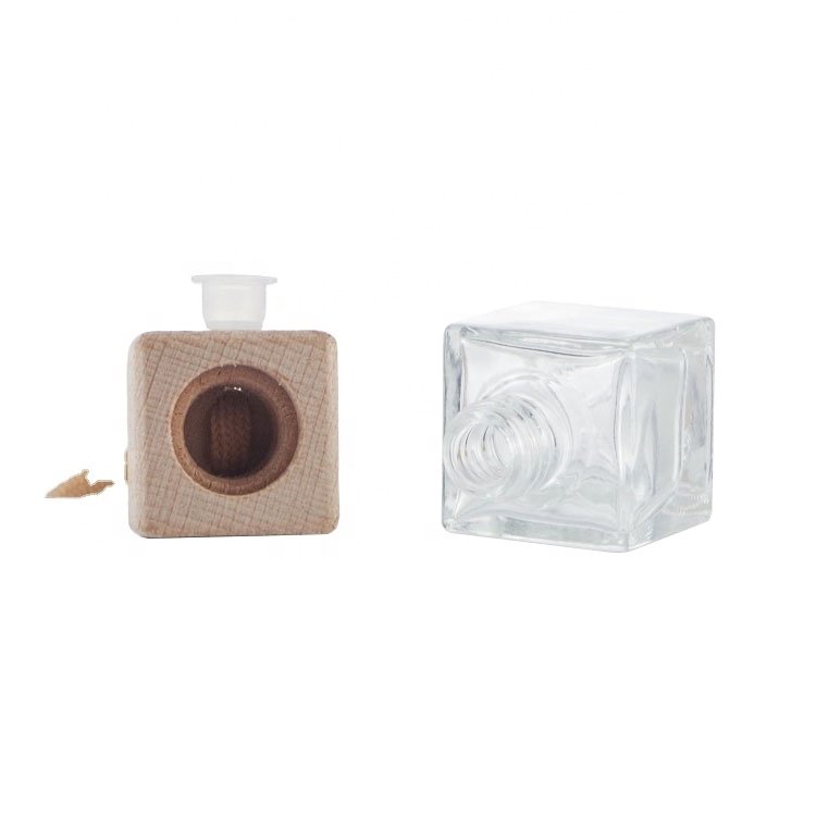 Square bottle for car fragrance pendant air freshener empty perfume glass bottle hanging diffuser fancy perfume