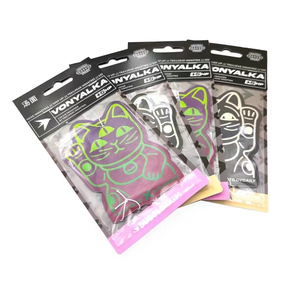 Wholesale scented tablets eco-friendly good smell scented air freshener hanging paper perfume freshener for car