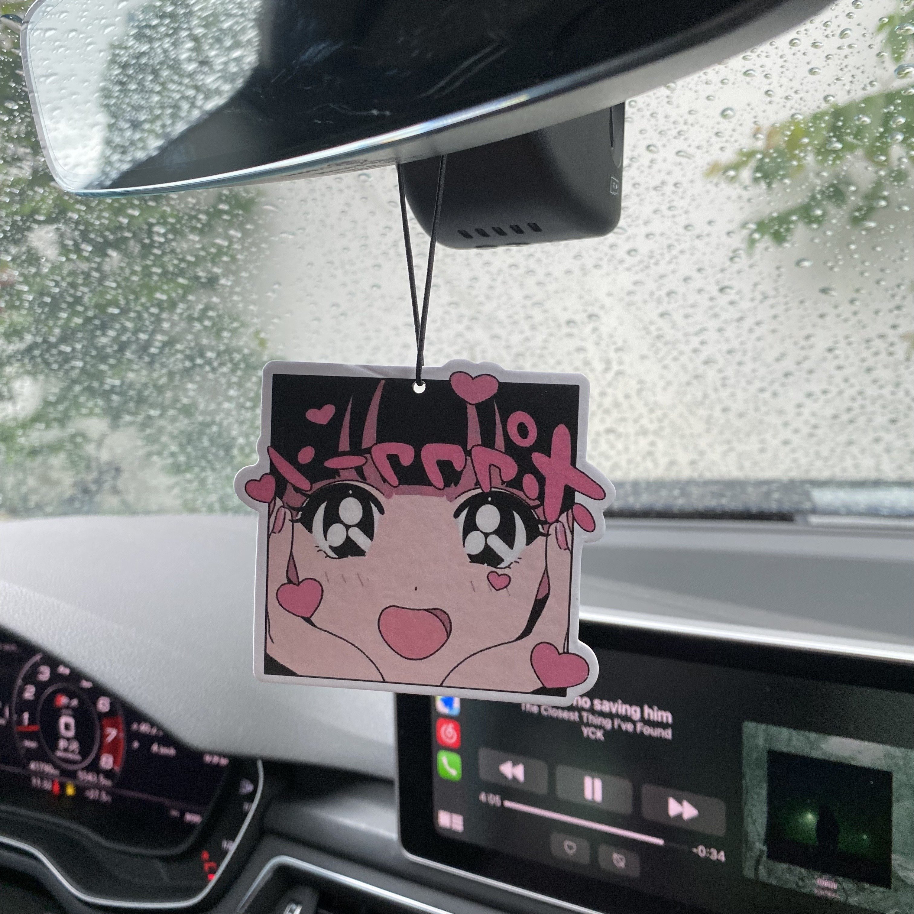 Custom Japanese Anime Kawaii Girl Aromatizer Paper Perfume Refresher Hanging Fragrance Scent Car Air Freshener