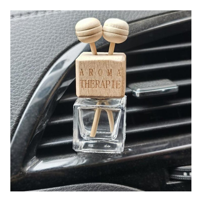 Vehicle Vent Clip Wood Car Liquid Air Freshener Custom Logo Container Essential Oil Car Air Freshener Clip Bottle
