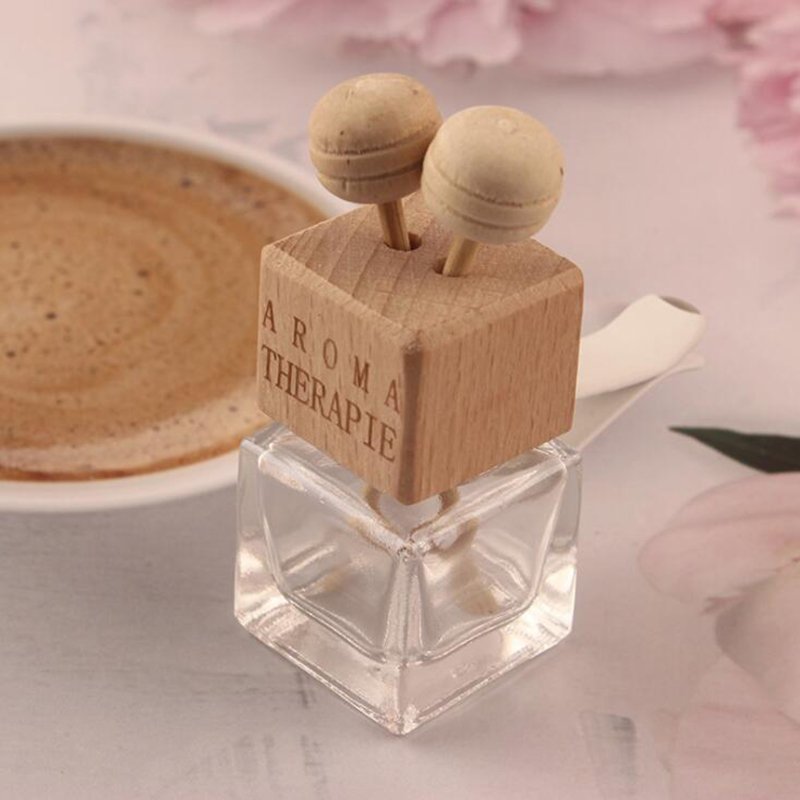 Vehicle Vent Clip Wood Car Liquid Air Freshener Custom Logo Container Essential Oil Car Air Freshener Clip Bottle