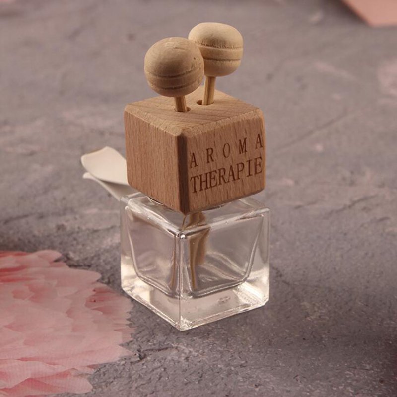 Vehicle Vent Clip Wood Car Liquid Air Freshener Custom Logo Container Essential Oil Car Air Freshener Clip Bottle