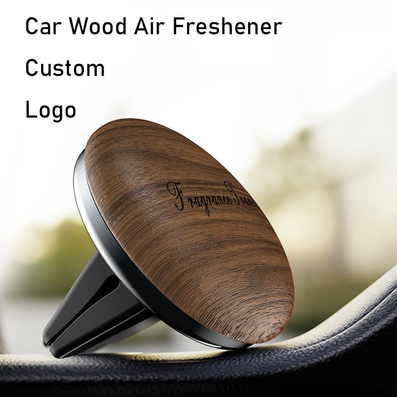 Long Lasting Car Wooden Interior Metal Aluminium Alloy Auto Air Freshener Car Vent Clip Perfume Diffusers