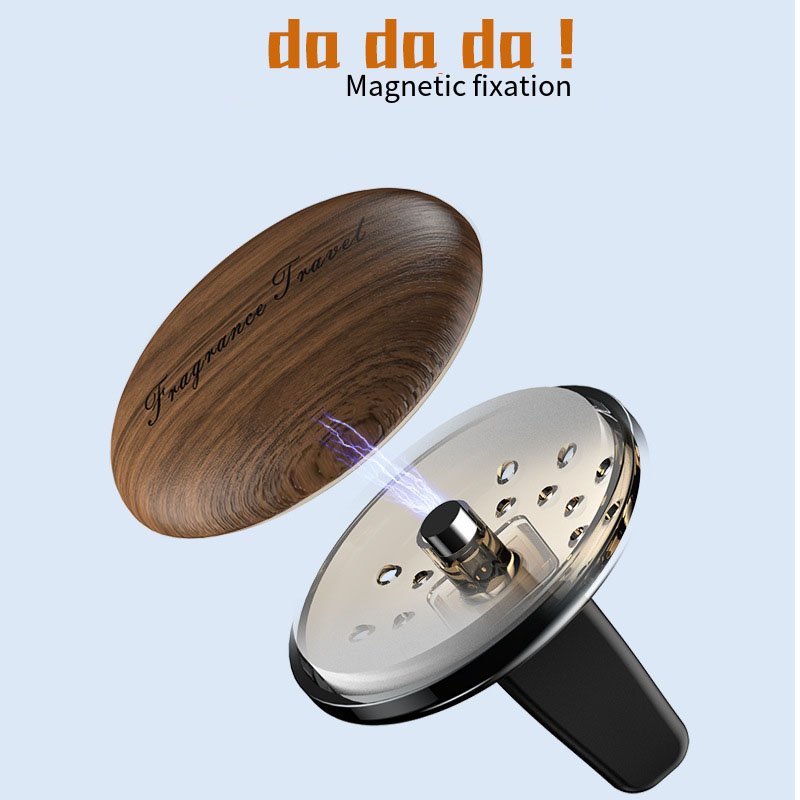 Long Lasting Car Wooden Interior Metal Aluminium Alloy Auto Air Freshener Car Vent Clip Perfume Diffusers