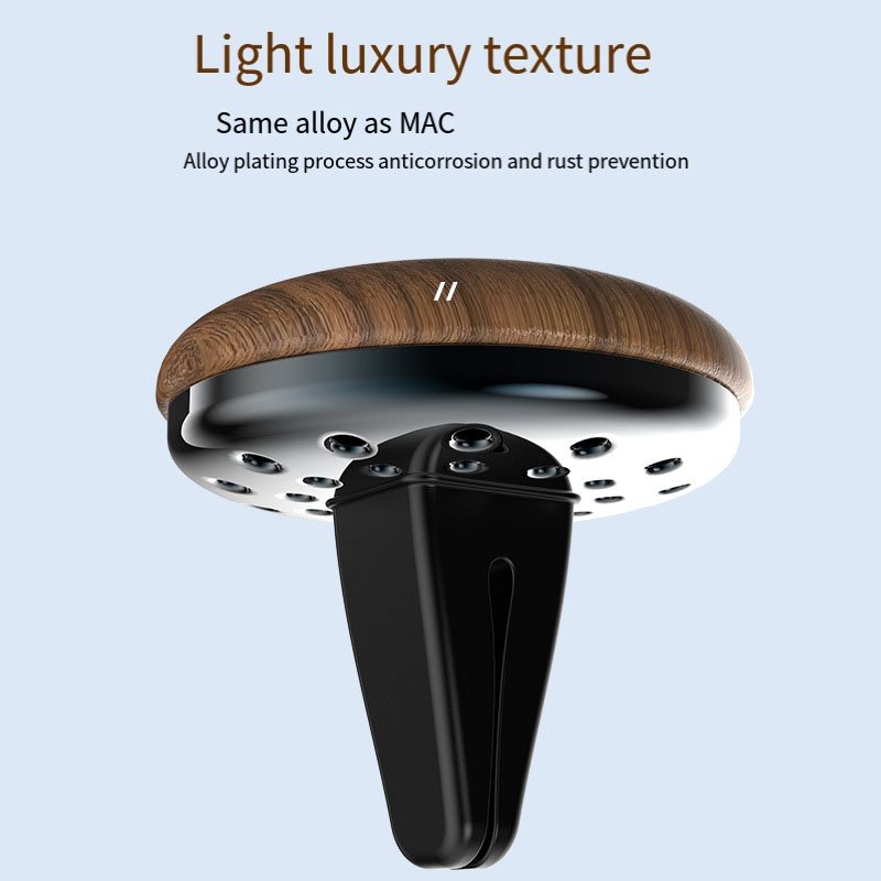 Long Lasting Car Wooden Interior Metal Aluminium Alloy Auto Air Freshener Car Vent Clip Perfume Diffusers