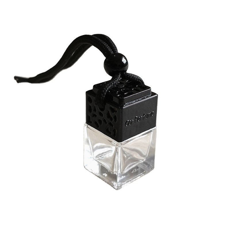 Modern Square Clear Glass Car Air Freshener Perfume Diffuser Windshield Fragrance Bottle