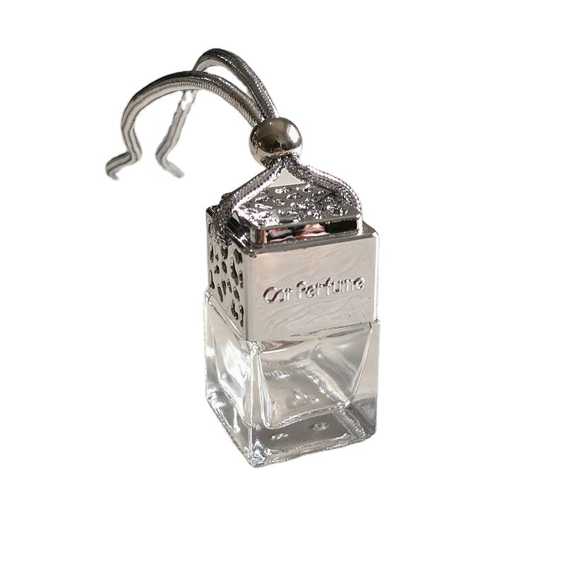 Modern Square Clear Glass Car Air Freshener Perfume Diffuser Windshield Fragrance Bottle