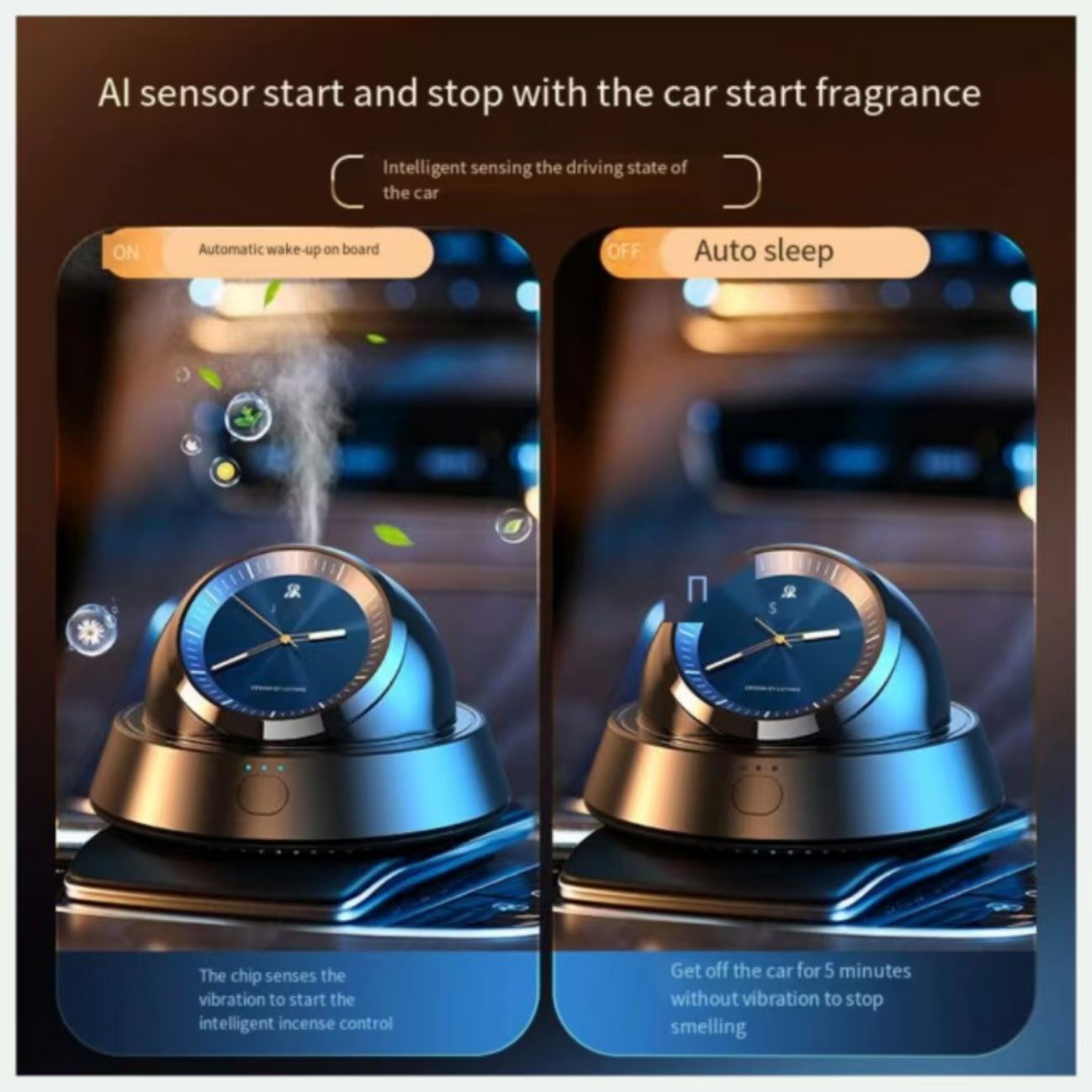 Customized smart car perfume Smart air freshener Long-lasting fragrance Car supplies automatic air freshener