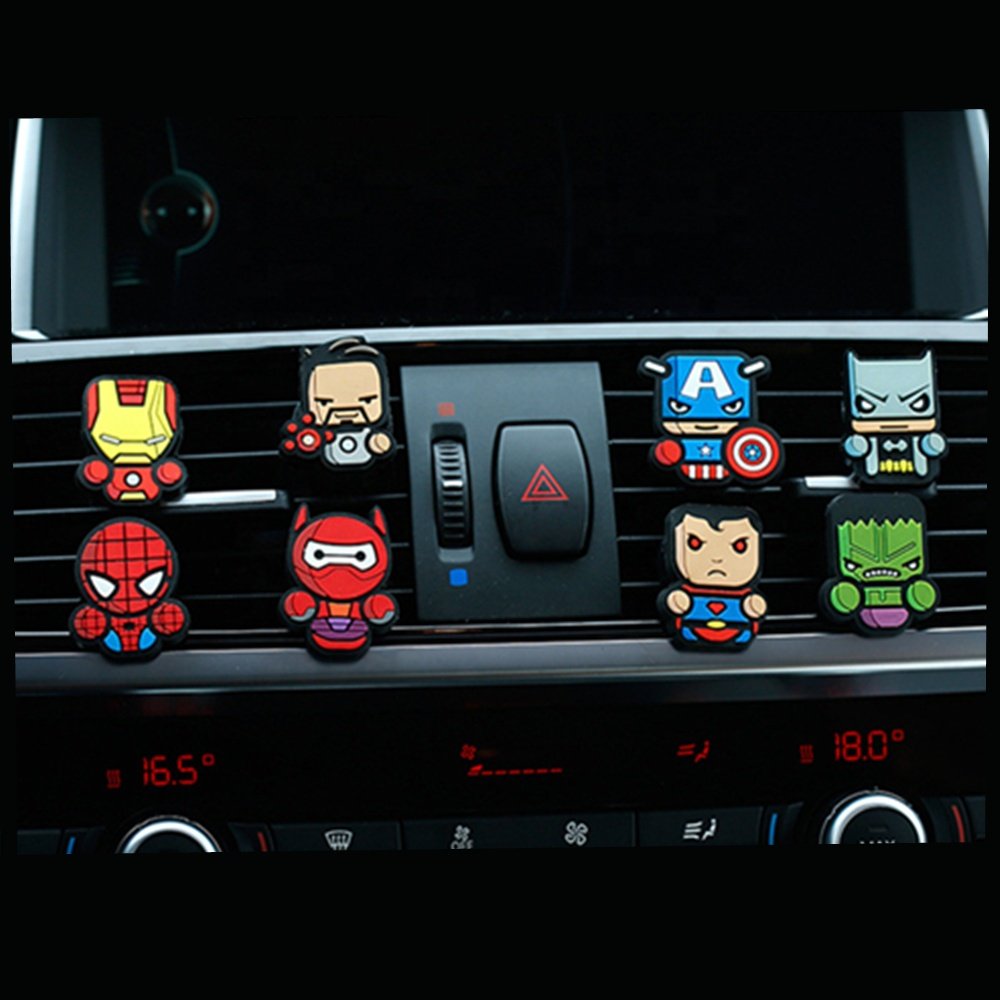 Handmade Cute Car Accessories for Women Interior Decoration Fashion Charm Air Vent Clips Car Air Freshener for Hero