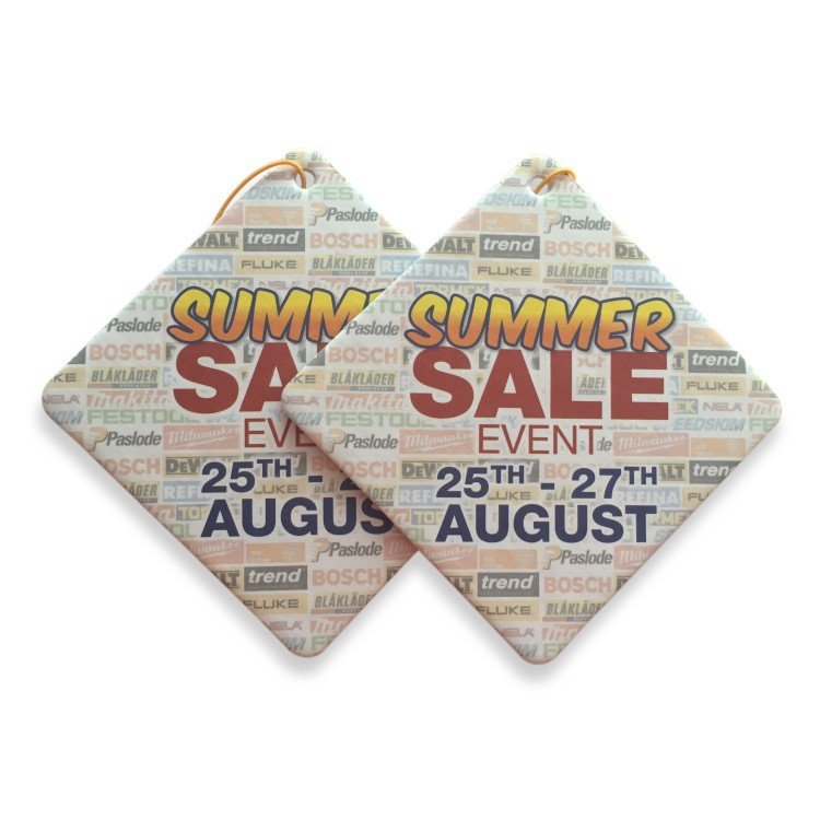 Custom shape perfume deodorant hanging cotton paper material car air freshener car air fresher with logo