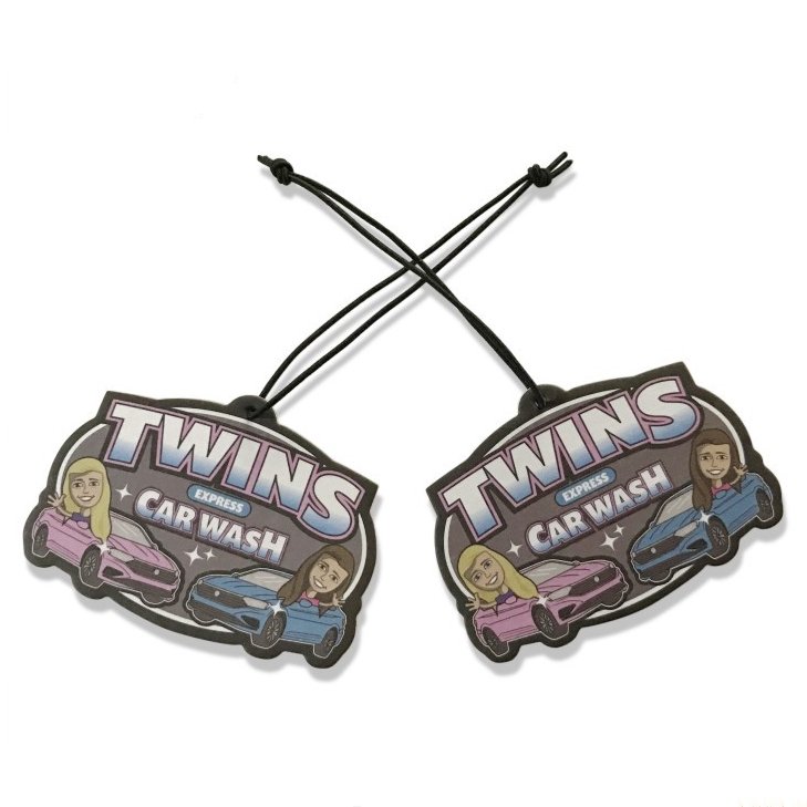 Custom shape perfume deodorant hanging cotton paper material car air freshener car air fresher with logo