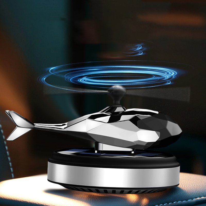 New arrival luxury solar energy helicopter portable car perfume air freshener