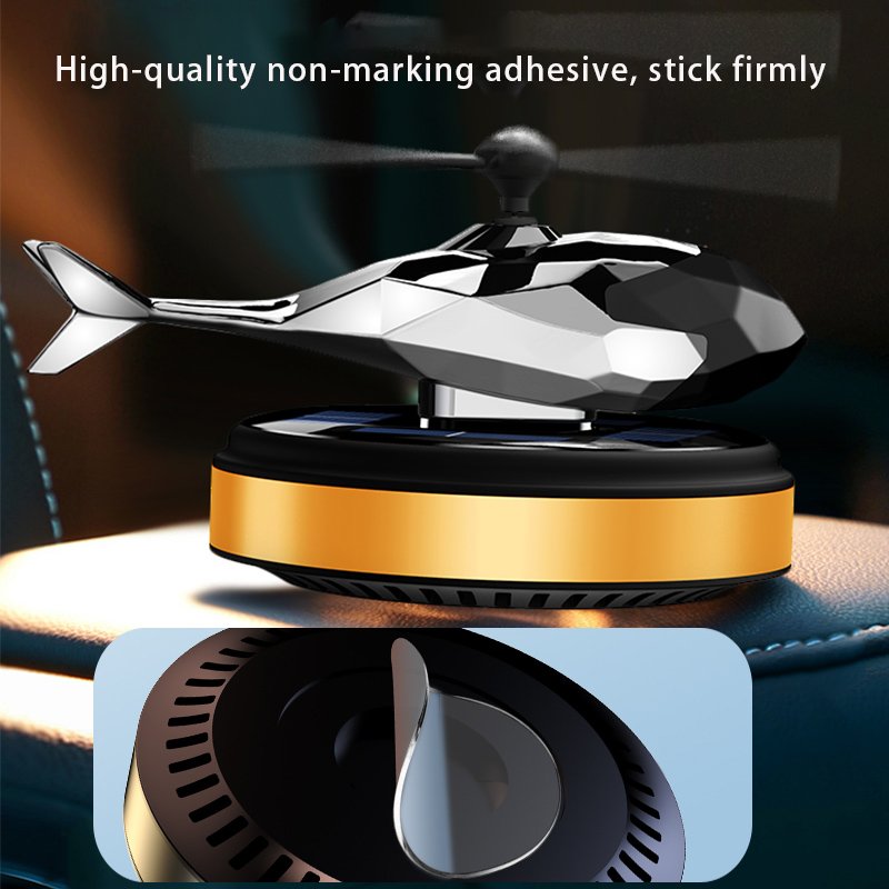 New arrival luxury solar energy helicopter portable car perfume air freshener