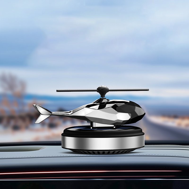 New arrival luxury solar energy helicopter portable car perfume air freshener