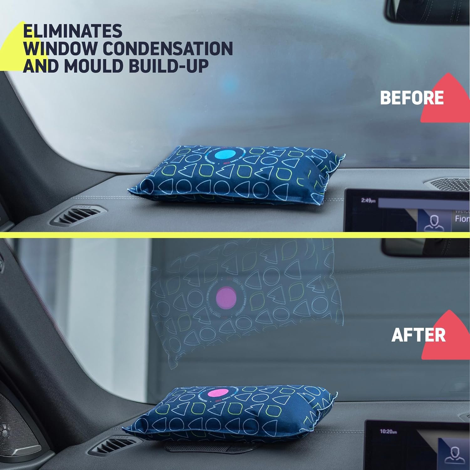 Car dehumidifier moisture absorber Reusable Car Interior Dehumidifier Bag and Dashboard Mounting Anti-Slip Mat