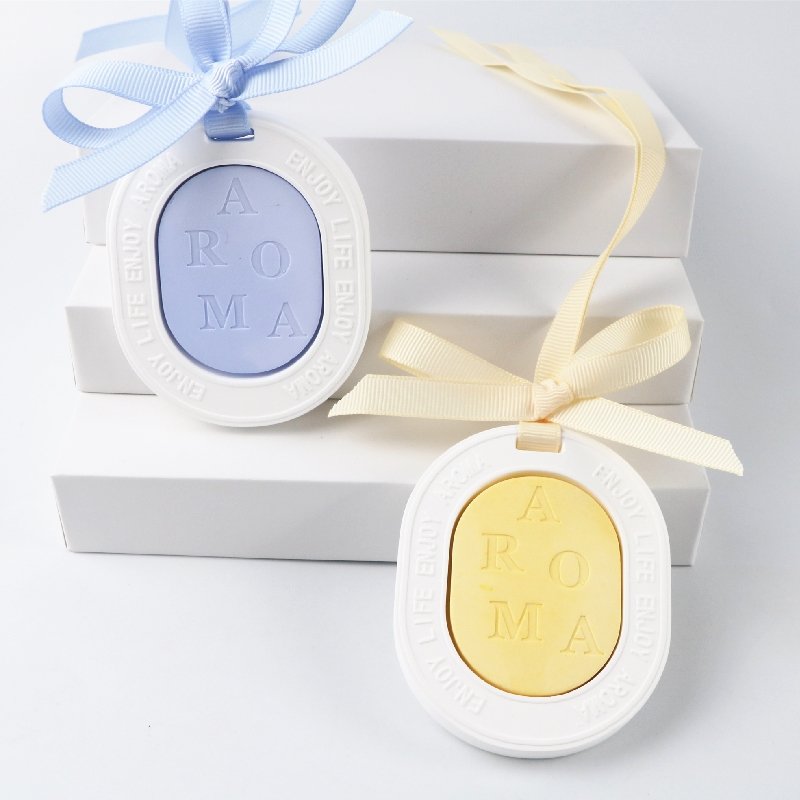 Scented Ceramic Aroma Plaster Porcelain Flower Fragrance Oil Diffuser Home Decoration Hanging Car Wardrobe Air Freshener