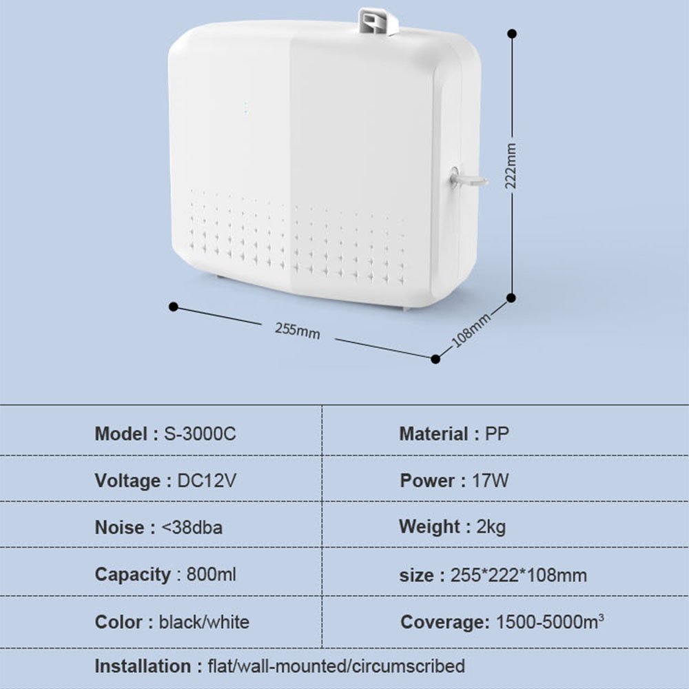 Wisekleen Factory Customization Aroma Diffuser Scent with Wall Mounted Commercial scent Air diffuser hvac aroma diffusers