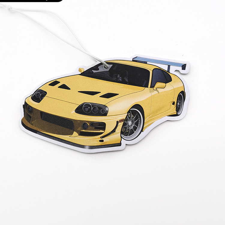 In stock exquisite automotive design car air freshener multi-flavor hanging paper car air freshener