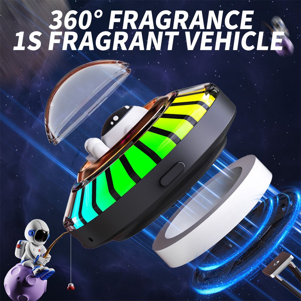 Auto Perfume Diffuser Sound Control Car Fragrance Machine 256 Colors Aromatherapy Diffuser App Control Music LED Light Strip RGB