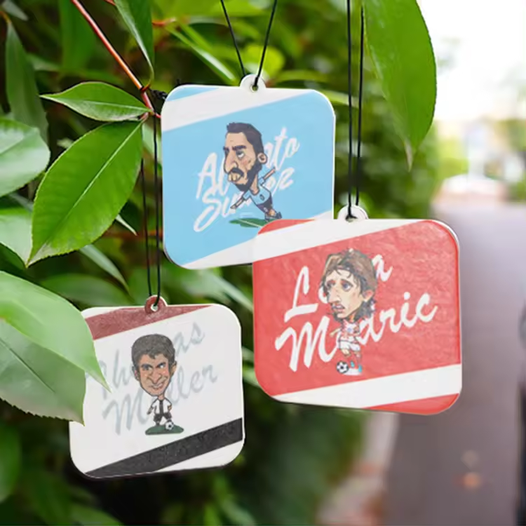 Promotional Double Sided Printed Hanging Air Freshener Custom Scented/Unscented Car Air Freshener Paper