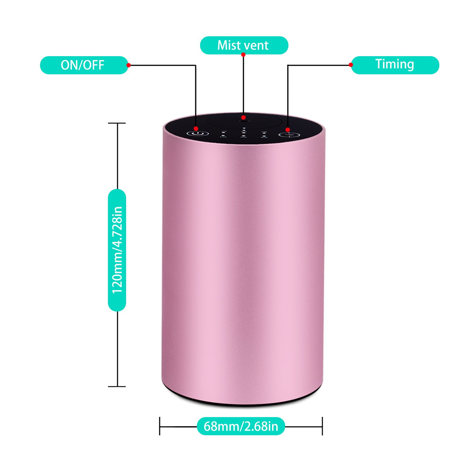 USB Charging Travel car Humidifier Operated Mini Waterless Scent Aromatherapy Essential Oil Car Aroma Diffuser