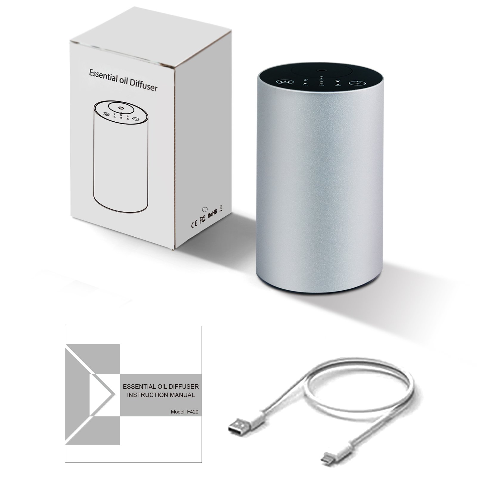 USB Charging Travel car Humidifier Operated Mini Waterless Scent Aromatherapy Essential Oil Car Aroma Diffuser