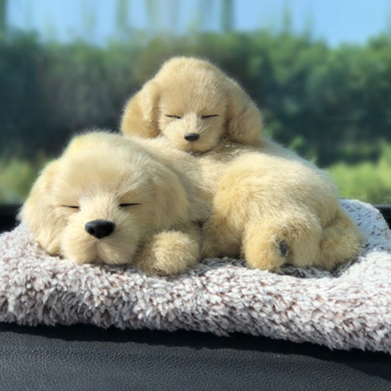 Cute 100pcs Puppy Air Purifying Simulation Toy Modern Car Dashboard Lovely Realistic Animal Doll Interior Car Decoration