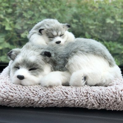 Cute 100pcs Puppy Air Purifying Simulation Toy Modern Car Dashboard Lovely Realistic Animal Doll Interior Car Decoration