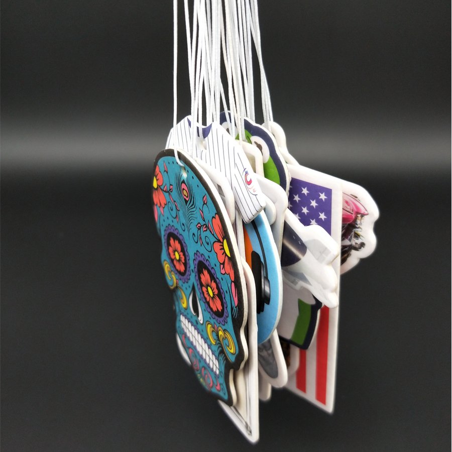 Custom Logo full printing new car scent hanging paper car air freshener