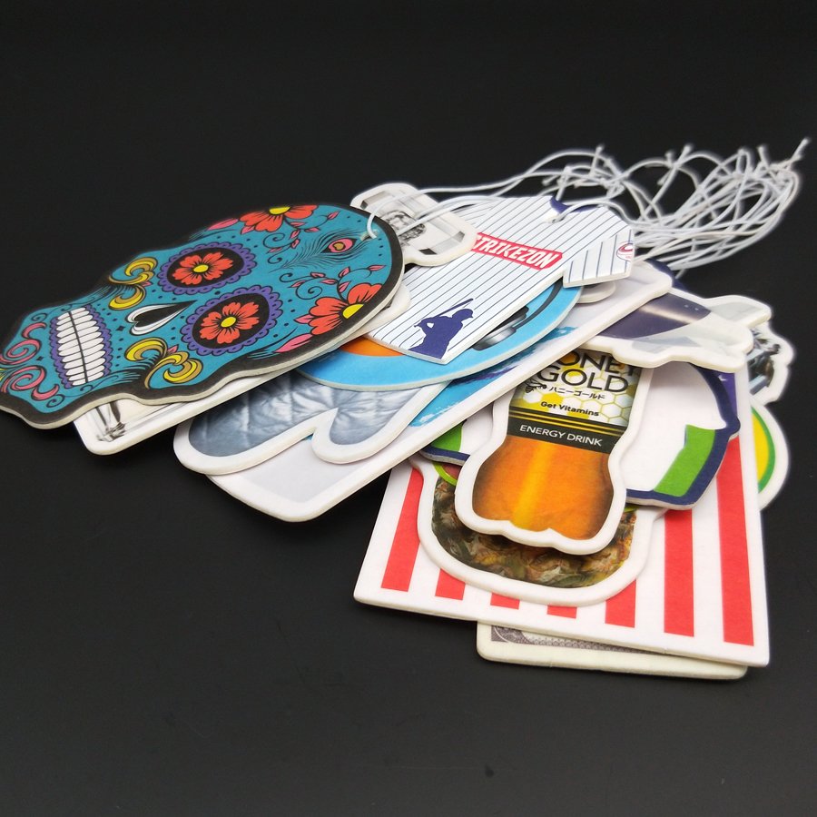 Custom Logo full printing new car scent hanging paper car air freshener