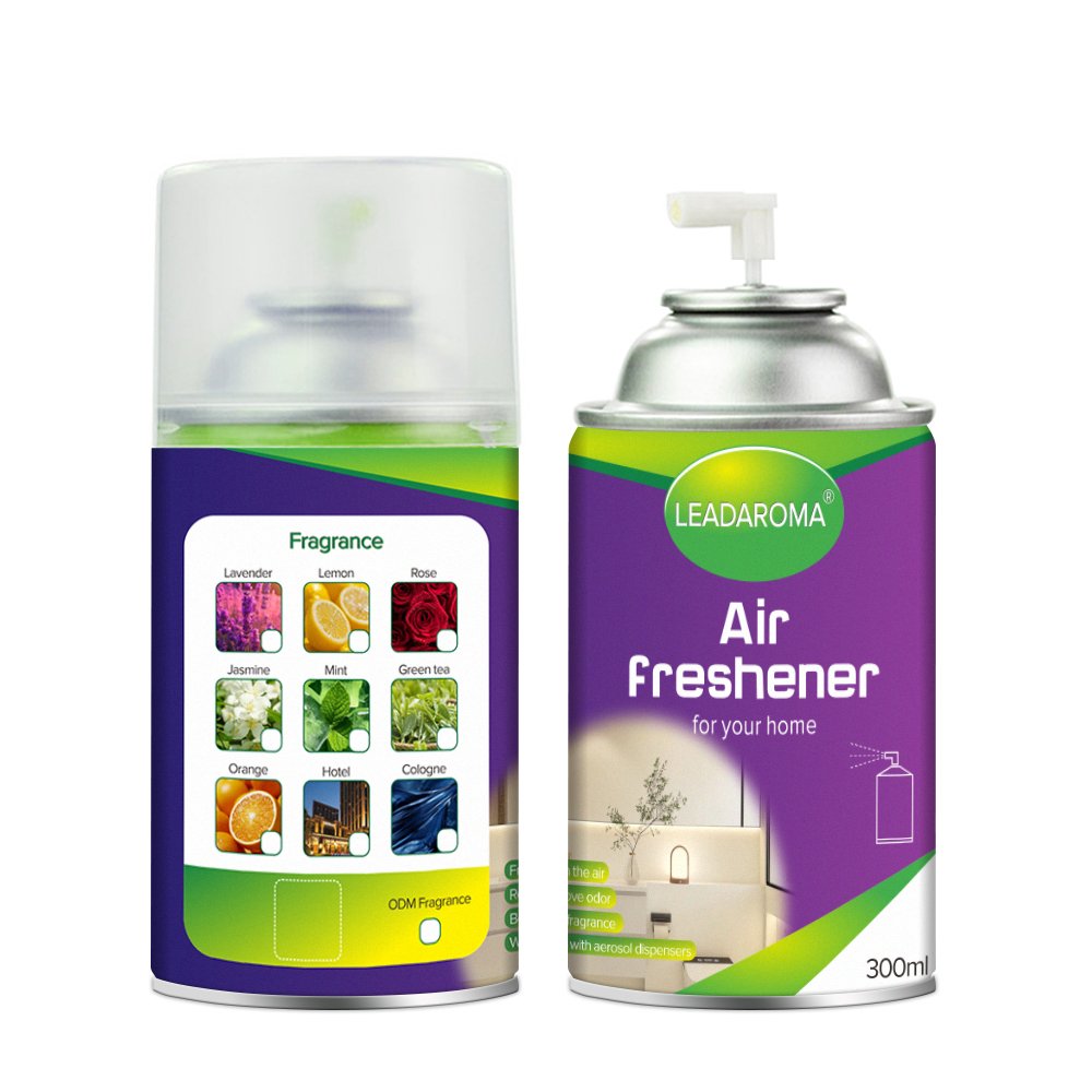 300ml Eco-friendly deodorant long lasting air freshener automatic spray refill for aerosol dispenser
