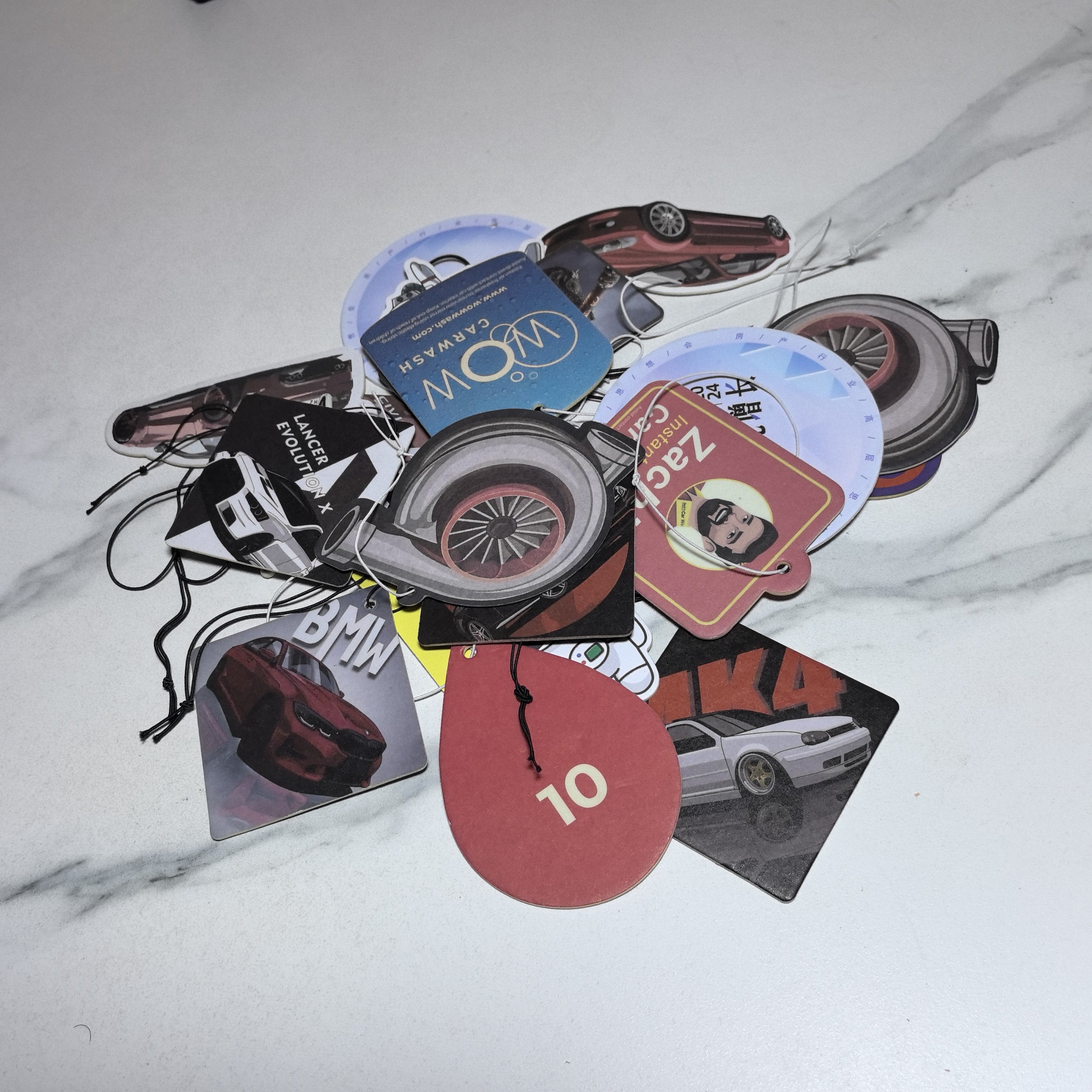 Super durable fragrance Custom design paper car air freshener Different smell custom air freshener car logo