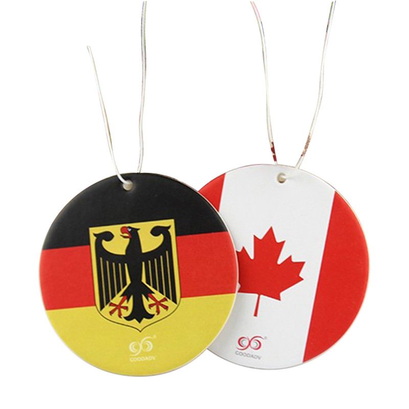 Custom LOGO hanging car paper air freshener Car fragrance scent Absorbent paper card board aroma scent for car