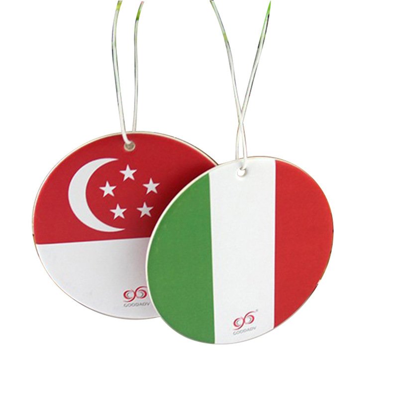 Custom LOGO hanging car paper air freshener Car fragrance scent Absorbent paper card board aroma scent for car