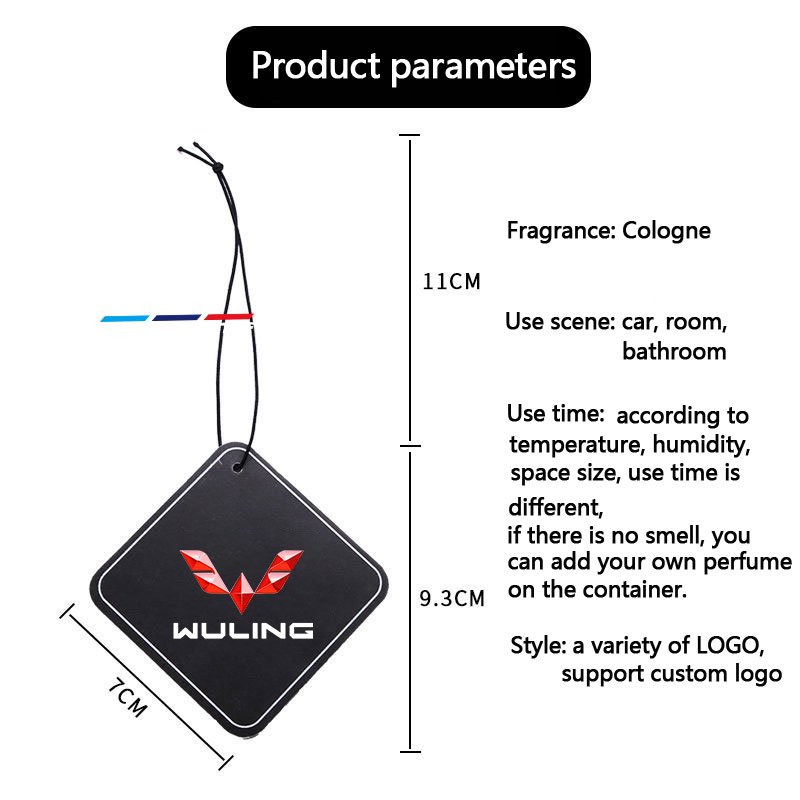 OEM Customized Car Air Freshener Paper Hanging Cologne Fragrance Long lasting Light Fragrance Sealed Packaging Decoration
