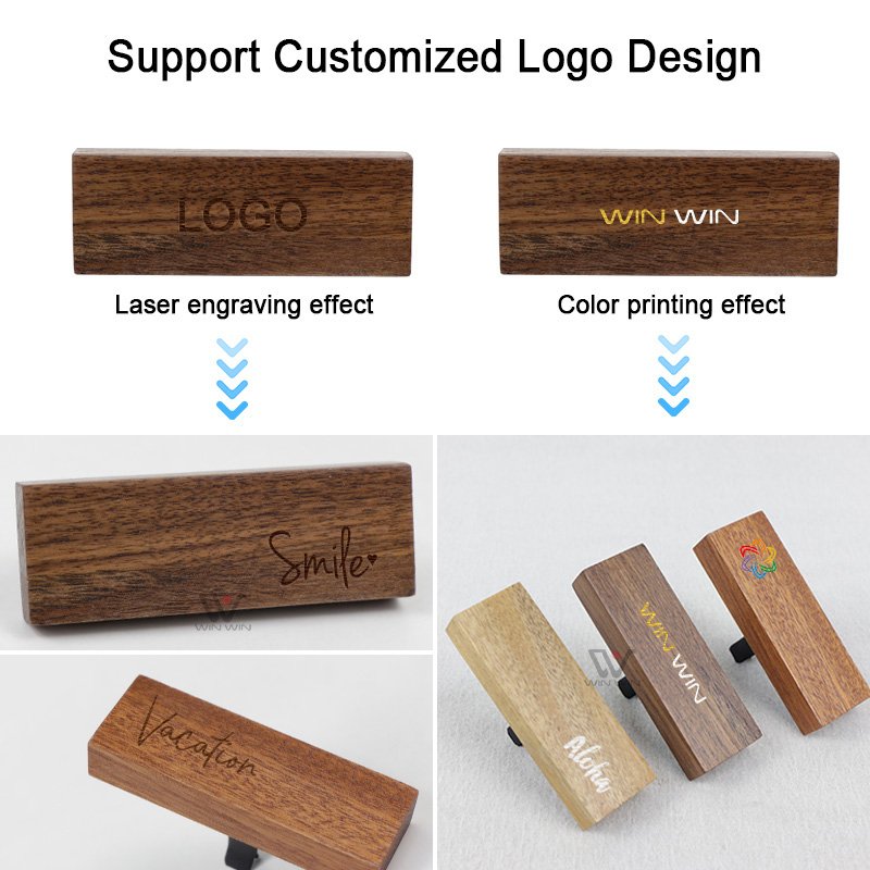 Wooden Car Air Freshener Wholesale Car Accessories Diffuser Wooden Perfume Diffuser