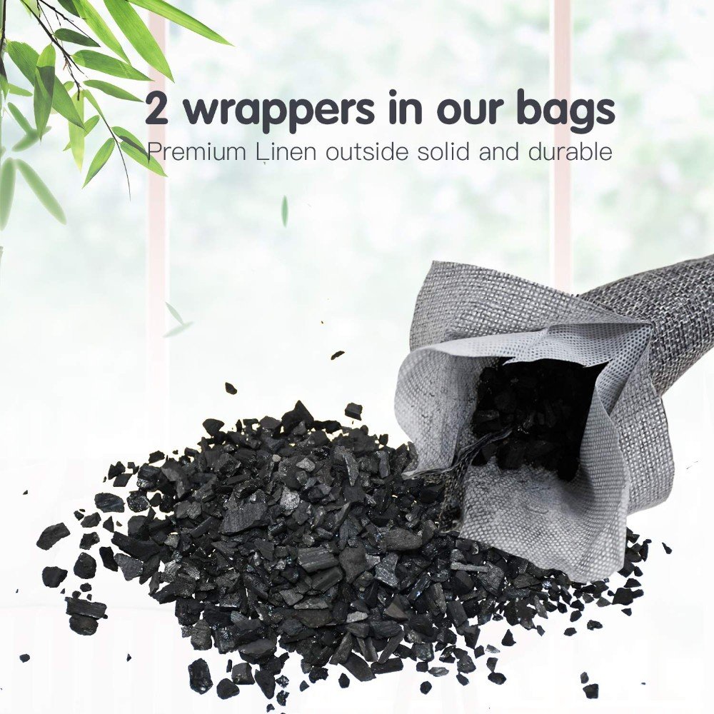 2pack 200g qusart natural bamboo charcoal air purifying bag custom car air freshener