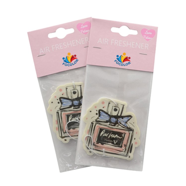 Car accessories fresh perfume custom design paper car air freshener with long card