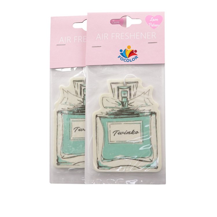 Car accessories fresh perfume custom design paper car air freshener with long card